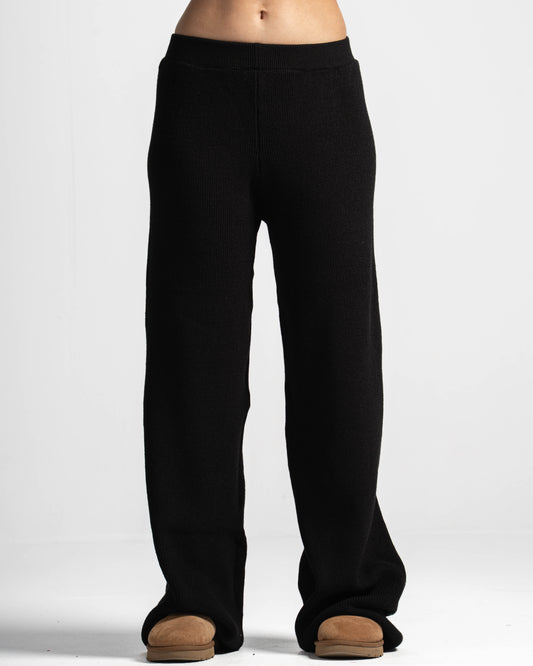 The criss cross pants-black