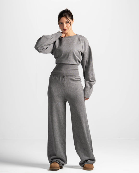 The sculpting knit set-grey