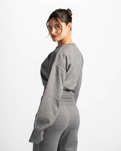 The sculpting knit top-grey