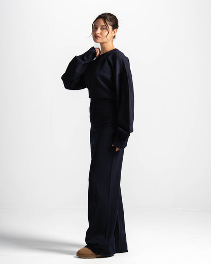 The sculpting knit set-navy
