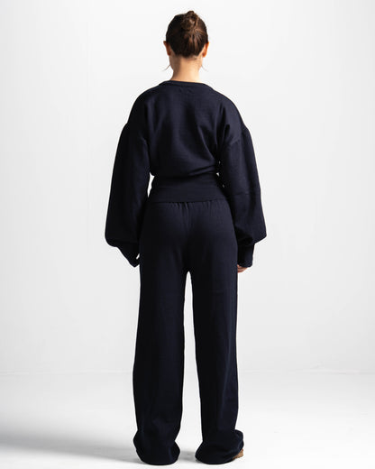 The sculpting knit set-navy