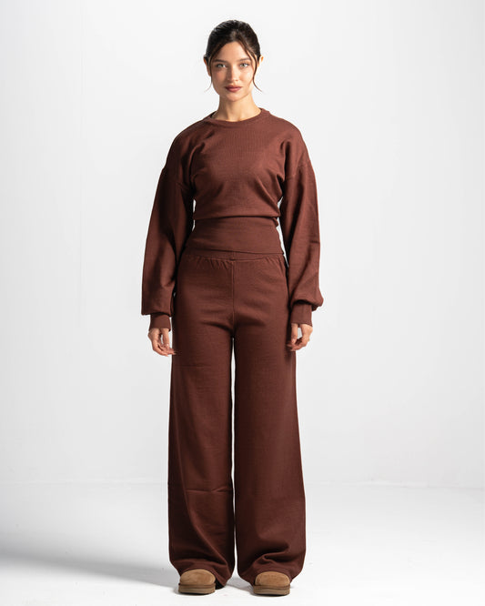 The sculpting knit set-brown