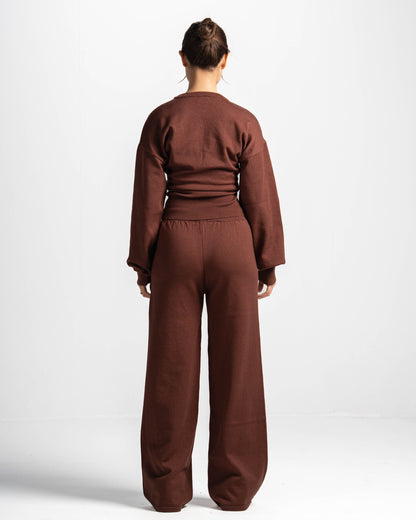 The sculpting knit set-brown