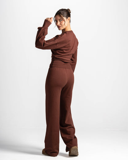 The sculpting knit set-brown