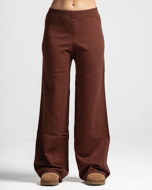 The sculpting knit pants-brown
