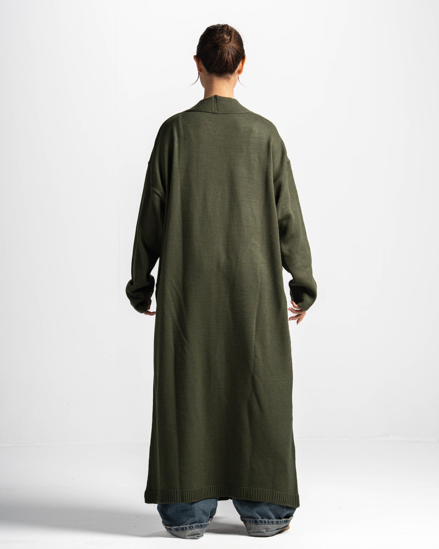 Soft knit cardigan-olive