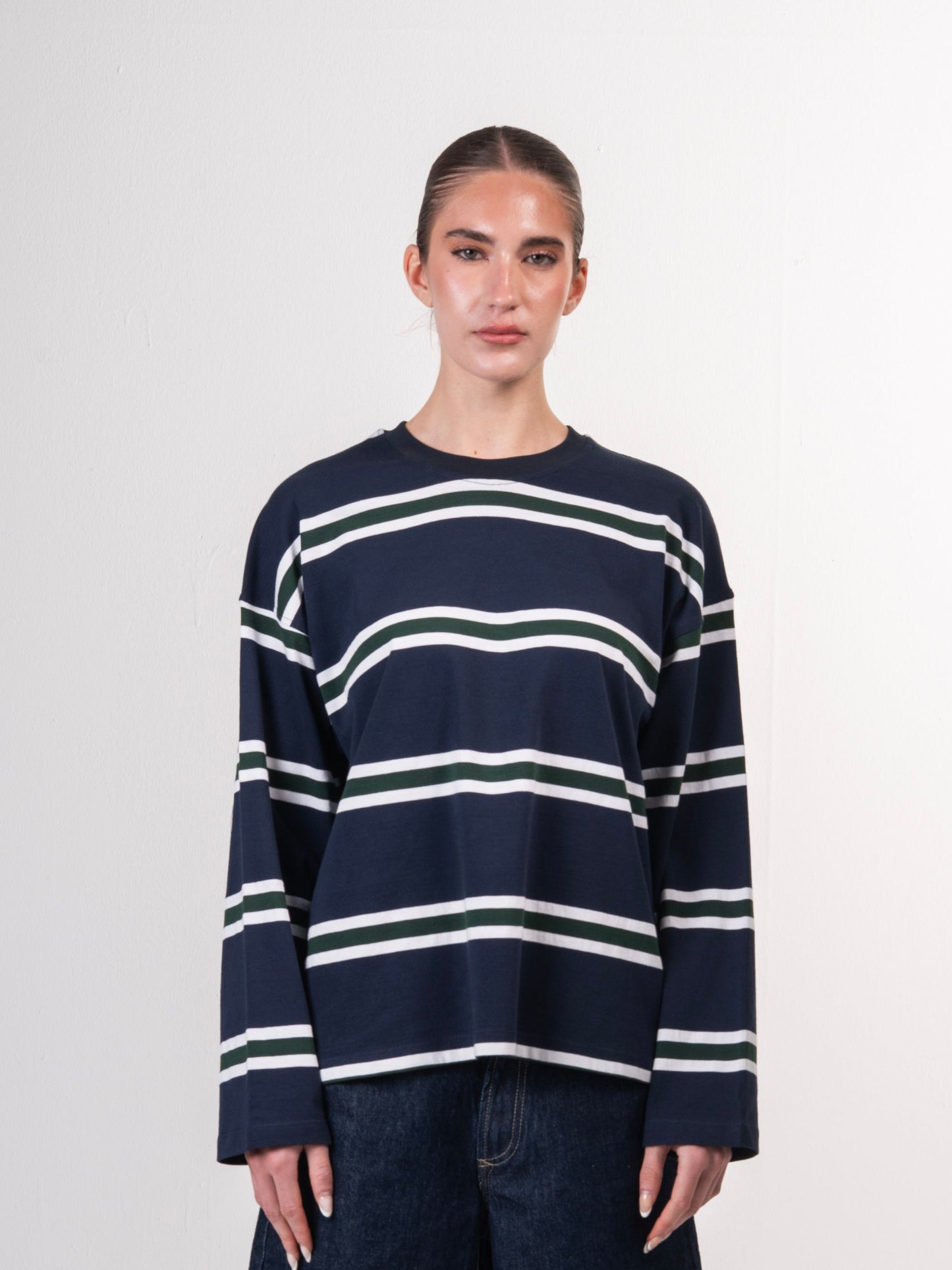 Long sleeve parallel tee-Mariner