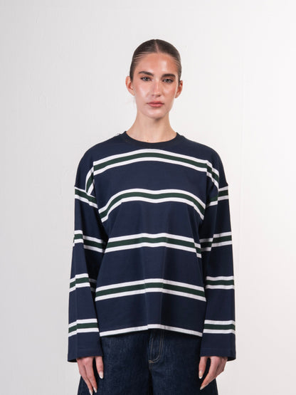 Long sleeve parallel tee-Mariner