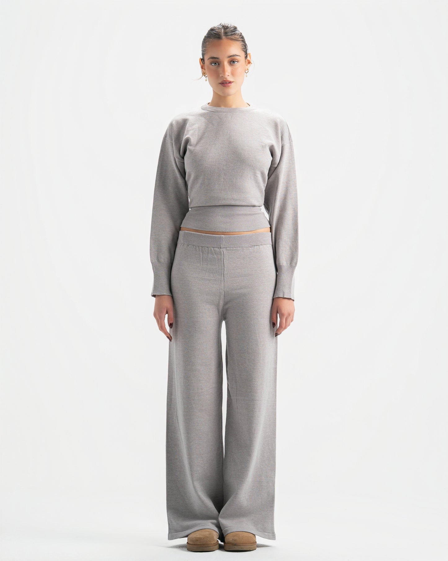 The sculpting knit set-light grey